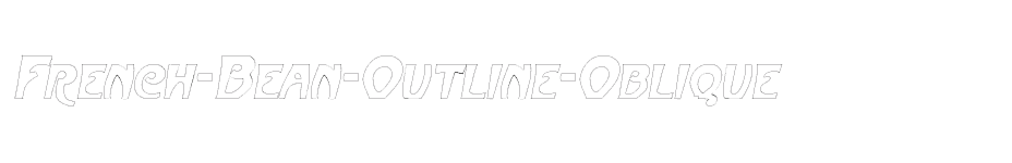 font French-Bean-Outline-Oblique download