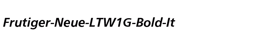 font Frutiger-Neue-LTW1G-Bold-It download