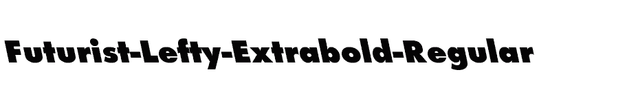 font Futurist-Lefty-Extrabold-Regular download