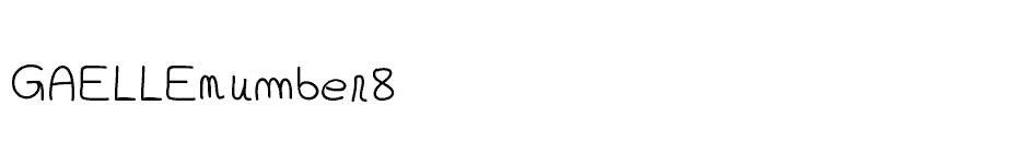 font GAELLEnumber8 download