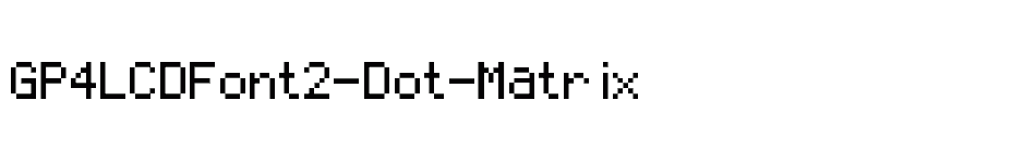 font GP4LCDFont2-Dot-Matrix download