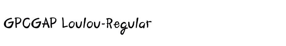 font GPCGAP+Loulou-Regular download