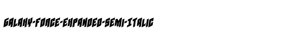 font Galaxy-Force-Expanded-Semi-Italic download