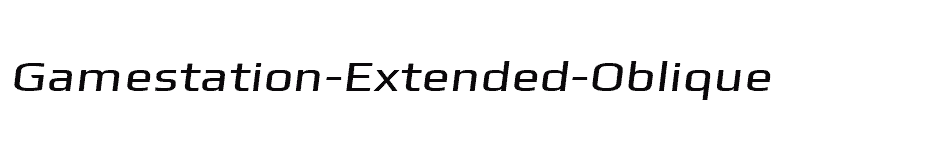 font Gamestation-Extended-Oblique download