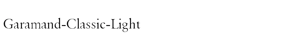 font Garamand-Classic-Light download