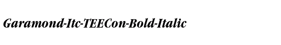 font Garamond-Itc-TEECon-Bold-Italic download