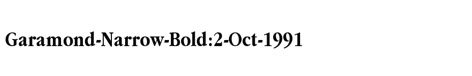 font Garamond-Narrow-Bold:2-Oct-1991 download