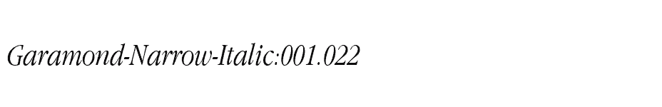 font Garamond-Narrow-Italic:001.022 download