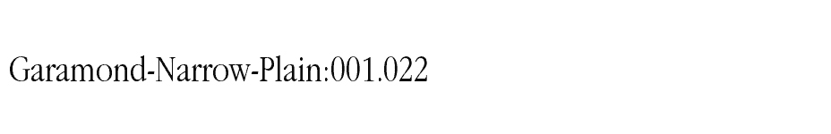 font Garamond-Narrow-Plain:001.022 download