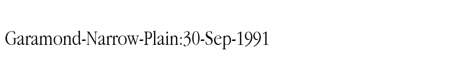 font Garamond-Narrow-Plain:30-Sep-1991 download