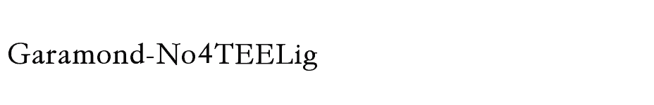 font Garamond-No4TEELig download