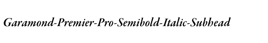 font Garamond-Premier-Pro-Semibold-Italic-Subhead download