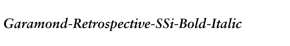 font Garamond-Retrospective-SSi-Bold-Italic download