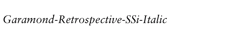 font Garamond-Retrospective-SSi-Italic download