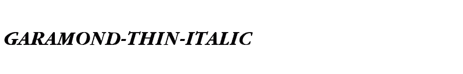 font Garamond-Thin-Italic download