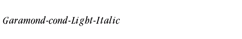 font Garamond-cond-Light-Italic download