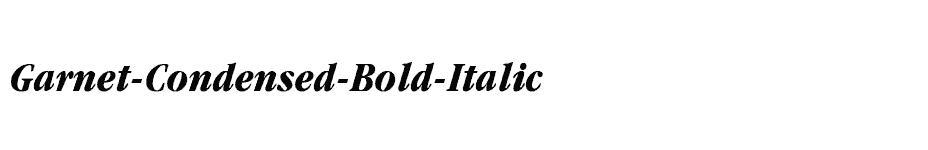 font Garnet-Condensed-Bold-Italic download