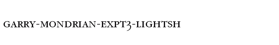 font Garry-Mondrian-Expt3-LightSH download