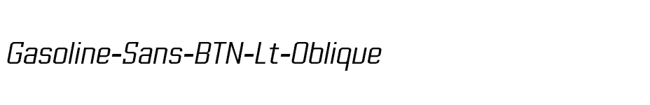 font Gasoline-Sans-BTN-Lt-Oblique download