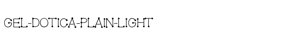 font Gel-Dotica-Plain-Light download