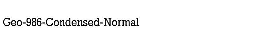 font Geo-986-Condensed-Normal download