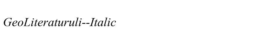 font GeoLiteraturuli--Italic download