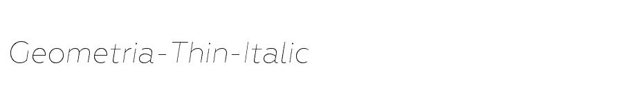 font Geometria-Thin-Italic download