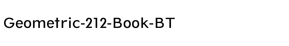 font Geometric-212-Book-BT download