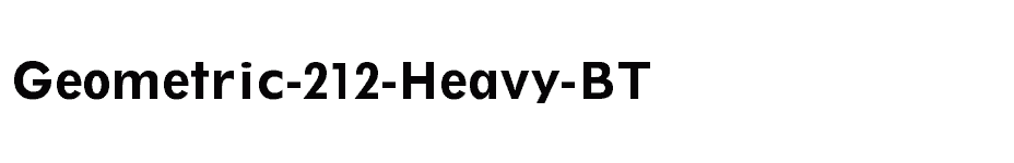 font Geometric-212-Heavy-BT download