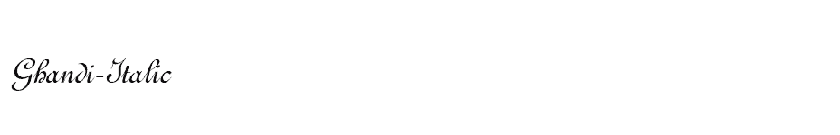 font Ghandi-Italic download