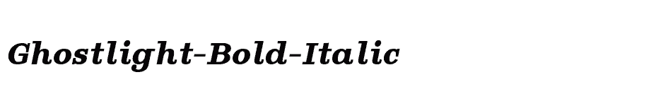 font Ghostlight-Bold-Italic download