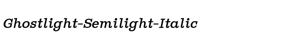 font Ghostlight-Semilight-Italic download