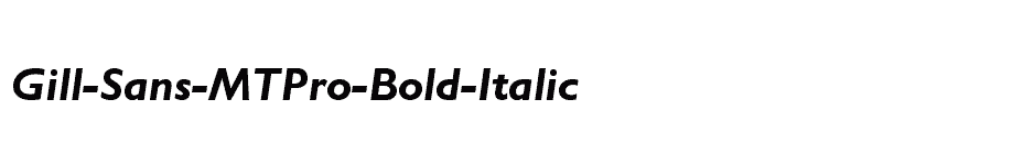 font Gill-Sans-MTPro-Bold-Italic download