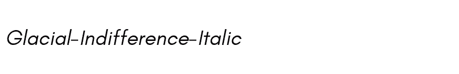 font Glacial-Indifference-Italic download