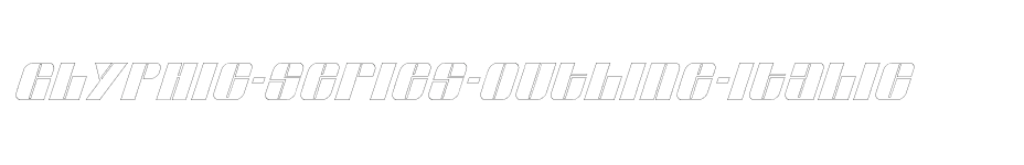 font Glyphic-Series-Outline-Italic download