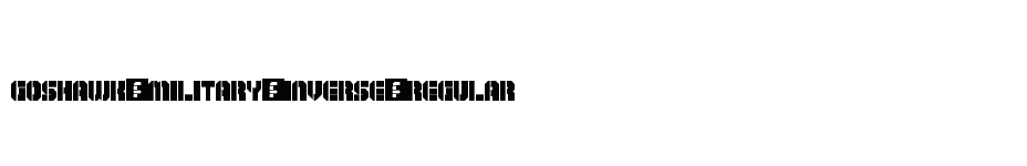 font Goshawk-Military-Inverse-Regular download