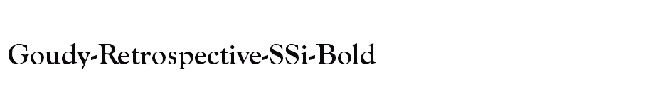 font Goudy-Retrospective-SSi-Bold download