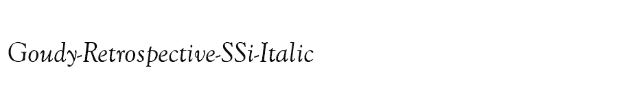 font Goudy-Retrospective-SSi-Italic download