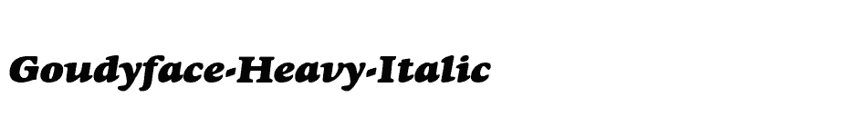 font Goudyface-Heavy-Italic download