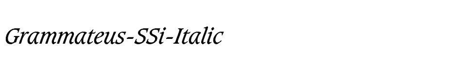 font Grammateus-SSi-Italic download