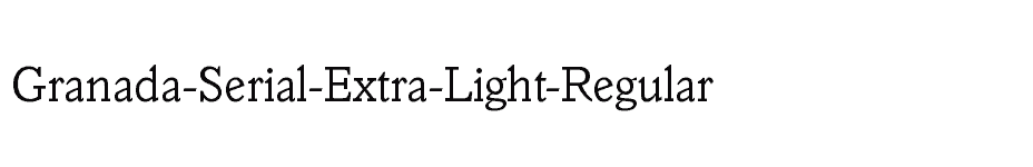 font Granada-Serial-Extra-Light-Regular download