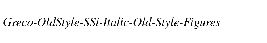 font Greco-OldStyle-SSi-Italic-Old-Style-Figures download