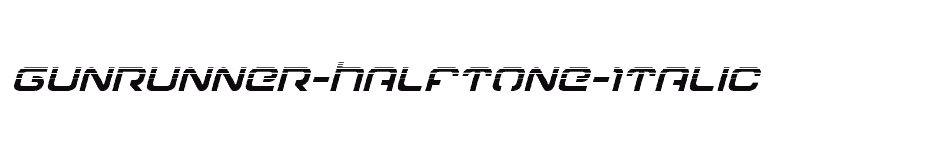 font Gunrunner-Halftone-Italic download