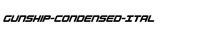 font Gunship-Condensed-Ital download