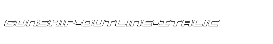 font Gunship-Outline-Italic download