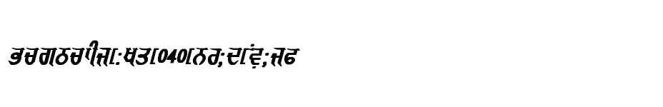 font Gurmukhi-Lys-040-Bold-Italic download