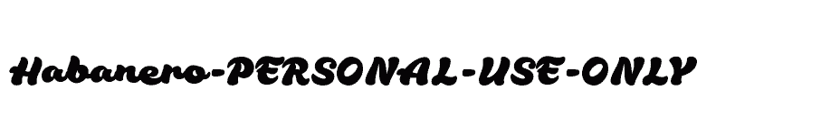 font Habanero-PERSONAL-USE-ONLY download