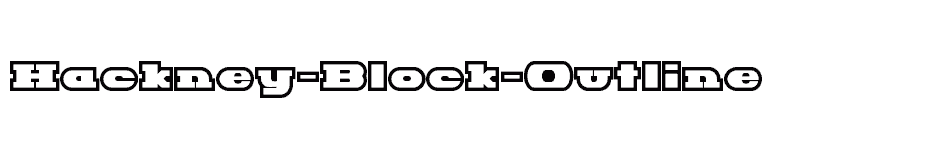 font Hackney-Block-Outline download