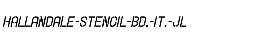 font Hallandale-Stencil-Bd.-It.-JL download