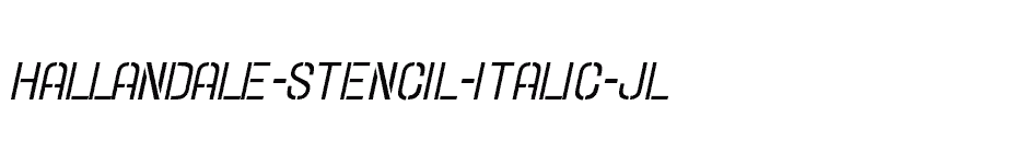 font Hallandale-Stencil-Italic-JL download